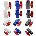 Pikkukuva 4 / 5: PVC Suora Liitin Palloventtiilille - PVC Suora Liitin - Liimattava Liitin Puutarha- ja Akvaariokasteluun (40mm, Harmaa)