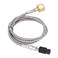 Miniatyrbilde 8 av 8: Soda Refill Adapter CO2 Cylinder Cartridge Fill Tank Connector med 60in Slange CGA320 Rustfritt Stål Slange