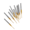 Miniatyrbillede 8 af 8: 10 stk. Titanium Coat Tungsten Carbide End Mill Gravering Bits Fræser 3.175mmx1mm