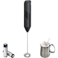 Miniatyrbillede 1 af 5: Elektrisk mælkeskummer, mini - omrører med 14000 rpm motor, drikkevareomrører med rustfrit stål omrører, 2 - AA batteri (uden batteri), til kaffe