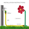 Pikkukuva 4 / 5: Tanssiva Daisy -kastelulaite, Crazy Daisy -kastelulaite, nurmikon kastelulaite, puutarhan kastelutyökalut, puutarhaan, nurmikolle - GSL May 5.27 keltainen