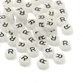 Miniatyrbillede 2 af 5: Sort Akryl Lysende Perler 4x7mm Runde til Smykkefremstilling Armbånd Halskæder DIY Tilbehør R 50 stk