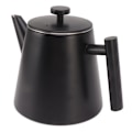 Miniatyrbillede 2 af 8: 1L Tekande i Rustfrit Stål Dobbelt Lag Glansfuld Satin Finish Glat Touch Sort Vandkedel til Hjem Restaurant