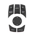 Miniatyrbild 6 av 8: 6PCS Centrala Multimedia-knappar Utsökt Yta Slät Touch Control Knob Button Cover Passar för 1 3 5 6 Serie Matt Svart
