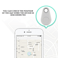 Pikkukuva 6 / 7: Mini Bluetooth Tracker Bag Lompakkoavain Pet Kadonnut Smart Finder Locator Hälytin valkoinen white