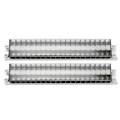 Miniatyrbilde 1 av 8: 2stk Dual Row Terminal Strip 660V 15A 10 Posisjoner Terminal Barrier Strip med deksel T1520