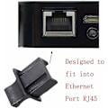 Miniatyrbilde 5 av 5: RJ45 Ethernet Hub Port Støvhette Beskytter fra FENGQLONG 50 stk Svart