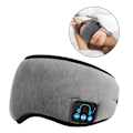 Miniatyrbild 3 av 8: Bluetooth inbyggda hörlurar för ögonbindel Trådlös musiktvättbar sovögonlapp (grå)