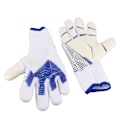 Miniatyrbillede 4 af 8: Et par fodboldmålmandshandsker med stærkt håndfladegreb, fingerspidsbeskyttelse, skridsikker latex og nylon, åndbar fodboldmålmandshandske 7