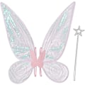 Miniatyrbild 1 av 5: Fägringvingar för Vuxna och Flickor - Rosa Glittrande Fjärilsvingar