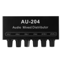 Miniatyrbild 3 av 8: Stereo Audio Splitter Box Mini Förförstärkare Hörlursförstärkare 2 Way Input 4 Way Output 3,5 mm