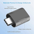 Miniatyrbillede 4 af 5: USB 3.0 til USB C Adapter, USB C Han til USB A Hun OTG Adapter, Thunderbolt 3 til USB 3.1/3.0/2.0 til Galaxy, MacBook Pro og Andre Enheder med USB
