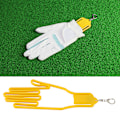 Miniatyrbillede 5 af 8: 2 STK ABS Gule Golfhandsker Holder Holder Rack Beskyttelse Båre Shaper Støtteramme Bracket Værktøj Gul