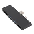 USB C-hub 4K HD multimedia-gränssnitt dataöverföring dubbla USB3.0-portar 5 i 2 USB C-hub för Surface Pro 7 Svart