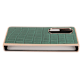 Pikkukuva 5 / 8: Puhelimen suojakotelo Samsung Galaxy Z Fold 4:lle Nano Plating Crocodilian Pattern Aito nahka naarmuuntumaton vihreä