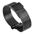 Miniatyrbillede 4 af 8: Udskiftningsurrem i rustfrit stål til sport, armbånd til Mi Band 8, sort