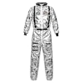 Miniatyrbillede 1 af 3: Astronaut Cosplay Jumpsuit - Mænds og kvinders Halloween-kostume - Voksen astronautdragt - Zh5-2 M sølv