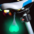 Miniatyrbilde 1 av 5: LED-sykkellys, hjerteformet design, vanntett, grønn
