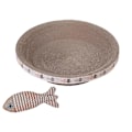 Miniatyrbillede 1 af 5: Skålformet kradsebræt til katte med fisk legetøj Sjovt bidebestandigt træningslegetøj til katte killinger Katte kæledyr Globe Medium