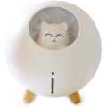 Miniatyrbilde 1 av 5: 220 ml Luftfukter for Hjemmet, Kald Tåke med 7 Fargede Lys, Automatisk Avstenging, Kontorspray (Hvit Katt)