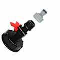 Pikkukuva 3 / 4: S60x6 Adapteriventtiili 3/4 1000 litran IBC-vesisäiliöön, ämpäritarvikkeet, ämpärin kytkinliitos, puutarhaletkuliitosHL (vain hanaZD B2 EE