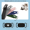 Miniatyrbillede 5 af 5: Silikone Cover til Samsung Galaxy SmartTag 2 Bluetooth Tracker Beskyttelsesetui til Kæledyr Hund / Kat-B6 BonePatternBlackishGreen