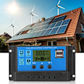 Miniatyrbild 7 av 8: 12V 24V Intelligent Photovoltaic Solar Charge Controller PWM Auto Solar Cell Panel Regulator Accessory40A
