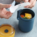 Pikkukuva 6 / 8: 500ml Soup Cup Kannettavat kiinteät muovieristeiset keittoastiat kannella ja lusikalla toimistokouluun 500ml sininen