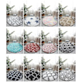 Miniatyrbilde 3 av 5: Myk og fluffy hvit rund teppe - 120 cm i diameter