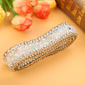 Miniatyrbillede 6 af 8: 100*2 cm Rhinestone Ribbon Sparkle Small Diamond Wrap Roll Decoration (#01)