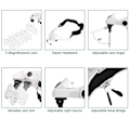 Miniatyrbild 3 av 5: Handsfree förstoringsglas med 2 LED-lampor 5 utbytbara linser 1.0x till 3.5x