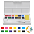 Miniatyrbillede 6 af 8: Solid Pigment Børne Udendørs Skitse Maleri Bærbart Pigment Kit Kunst Tilbehør 12 Farver