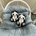 Miniatyrbillede 2 af 5: Panda Damessko Teddy Bear Hjemmesko