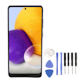Miniatyrbillede 1 af 8: 6,7 tommer organisk LED-skærm udskiftning med fingeraftrykssensor til Samsung Galaxy A72 5G 4G SM A725 SM A725M DS Lilla