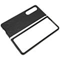 Miniatyrbild 4 av 8: Business Läder Telefonfodral för Galaxy Z Fold 3 Dammsäker Fällbar Skärm Telefonfodral Svart