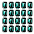 Pikkukuva 3 / 8: 20 kpl DIY Claw Diamonds Häämekko Retro muoti askartelulasivaatekoristeet 13 x 18 mm smaragdinvihreä suorakulmio lasikynsi timantti