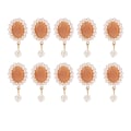 Miniatyrbilde 1 av 8: 10 stk Rhinestone Brosjer Krone Seks Kronblader Opal Perle Brosje Pins for Klær Sko Vesker Hår Tilbehør Dekorasjon 2.3x4.5cm Oransje Opal Perle