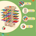 Miniatyrbilde 4 av 5: Trebrettspill Leker, 42 Fargerike Pinner Terning Spill Matematikk Pedagogisk Leke, Familie Moro Ball Slipp