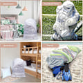 Miniatyrbilde 5 av 5: 2 stk. vaskemaskinnett, vaskenett med snøring, gjenbrukbar vaskepose, sterk og slitesterk nettingpose, vaskepose for bluse, undertøy, BH og undertøy