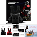 Miniatyrbillede 8 af 8: Voksne Redningsvest Redningsvest med Whistle Swimming Fishing Drivdragt (sort)