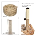 Miniatyrbillede 3 af 5: Naturlig Sisal Reb Kraftig Katte Kradser Udskiftning Snor til Katte Kradsestolpe DIY Håndværk Zekai Grøn XL