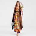 Miniatyrbilde 1 av 5: Retro Hippie Kjole for Kvinner - 60- og 70-talls Halloweenfest Cosplay