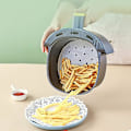 Miniatyrbild 5 av 5: Luftfritöspapper - 200 stycken, 7 tum, perforerat bakplåtspapper (vitt)