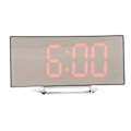 Miniatyrbild 2 av 8: Spegel Digital Väckarklocka Temperatur Display LED Böjd Spegel Digital Elektronisk klocka för Hem Sovrum Inredning Röd LED