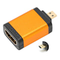 Miniatyrbillede 8 af 8: Micro HD Multimedia Interface han til HD Multimedia Interface hun adapter 4kx2k guldbelagt orange