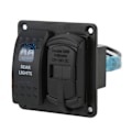 Miniatyrbillede 6 af 8: 12/24V vippekontaktpanel 2 USB-oplader med digitalt voltmeter til bil RV marinebåd bus