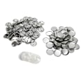 Miniatyrbild 5 av 8: 100 Set Blank Knappar Badge-delar Rund Form Rostskydd Lätt att Skriva ut Knappnåls-set för Knapptillverkningsmaskin 32mm/1.3in