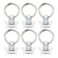 Miniatyrbillede 1 af 8: 6 stk. enkelt studsbeslag L-skinne med rund ring rustfrit stål aluminium lastkontrol studs fastgørelsesbeslag til flyselskabsskinne logistikinstallation
