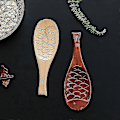 Miniatyrbild 3 av 5: Ergonomisk Handgjord Ris Sked Trä Bedårande Fiskformad Risskopa För Hemmet