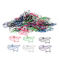 Miniatyrbillede 1 af 8: 100 stk. Fancy Paperclips Dyre Stil Assorterede Farver Dækket Tråd Søde Papirclips til Hjem Skole Kontor